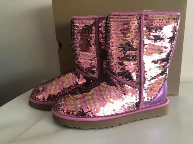 sequin uggs pink
