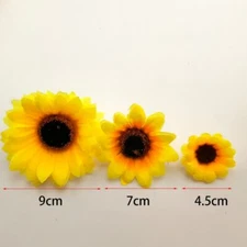 Artificial Large Head Sunflowers Fake Silk Flower Wedding  Decor 10/20/50pcs