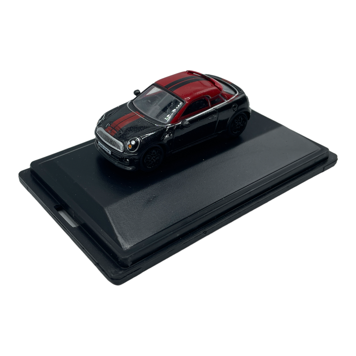 MINI Cooper S Coupe R58 Black with Chilli Red Roof Diecast