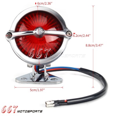 Retro Taillight LED Rear Brake Tail Light For Harley Bobber