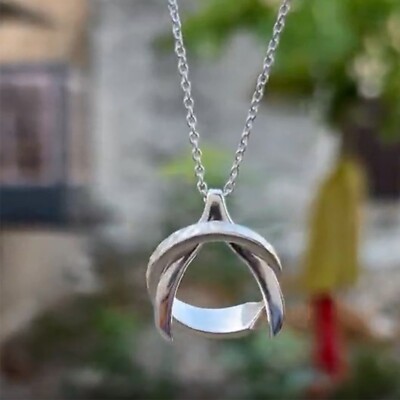 Ring Keeper Moon Ring Necklace Ring Keeper Necklace Chain For