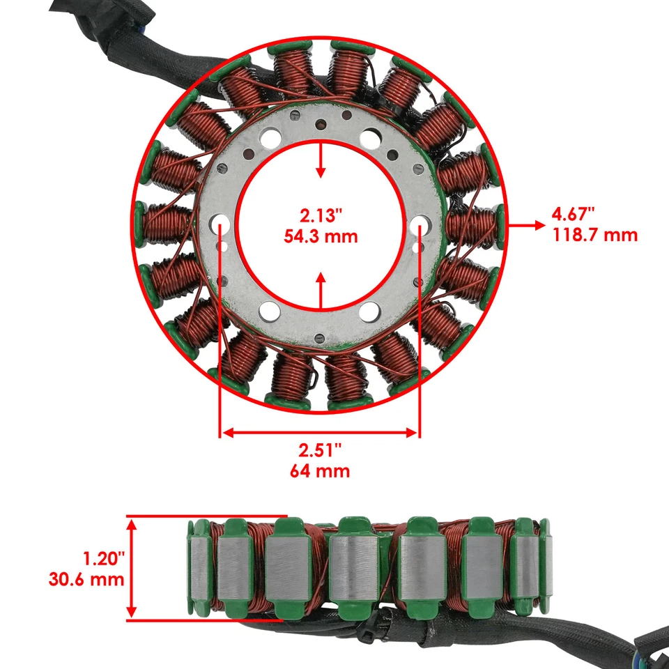 Estator para Honda MUV700 MUV 700 Big Red 700 2009 2010 2011 2012 2013 Foto 2 de 4