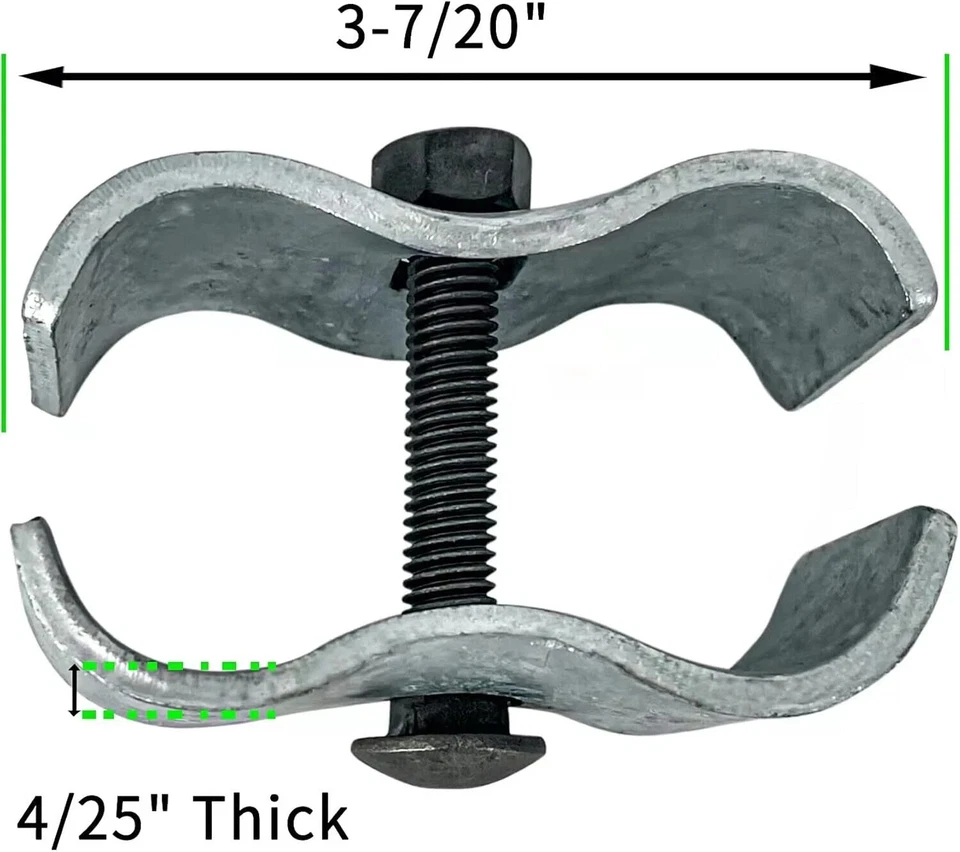 Juego de 8 abrazaderas de panel de perrera para perros abrazaderas de panel de valla de enlace de cadena grandes resistentes Foto 4 de 4