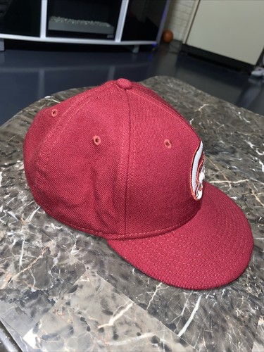 Chicago Cubs Red Fitted Baseball Hat Cap Size 7 1/4 MLB New Era 59fifty - Picture 2 of 9