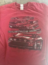 Mustang The Legend Reborn Tshirt Adult Unisex  L Gildan Muscle Car Classics Ford