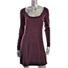 Victoria's Secret ~ Pinot Wine Pointelle Knit A-Line Sweater Dress S NEW 