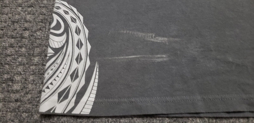 Vintage Hawaiian Island Creations MEDIUM Gray T Shirt Tribal Waves - Picture 2 of 22