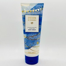 1 BATH BODY WORKS DENIM DAISIES 24 HOUR MOISTURE ULTRA SHEA BODY CREAM 8 OZ