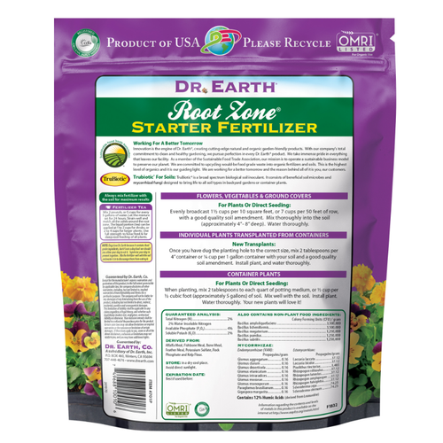 Dr Earth Root Zone Plant Food and Starter Fertilizer 4 lbs. - Picture 2 of 2