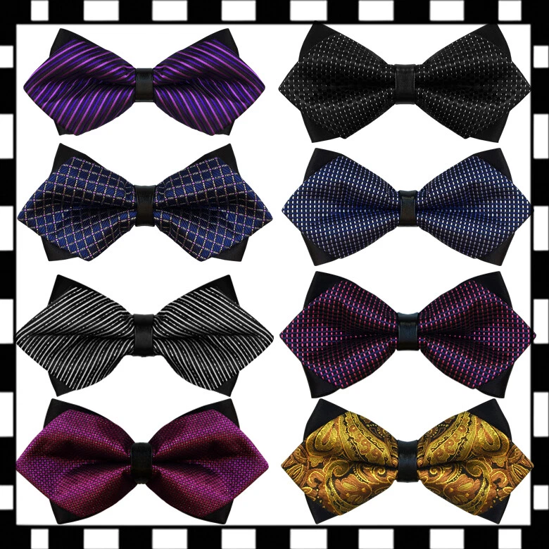 Pajarita Clásica Moda Novedad Hombres Esmoquin Ajustable Pajarita Boda Padrinos de boda Foto 2 de 2