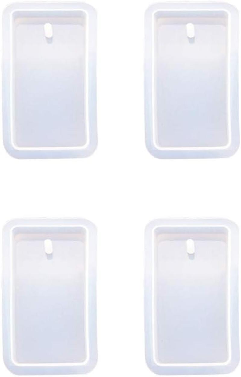 6 Pcs Silicone Keychain Mold Circle with Hole Keychain Charms Resin Molds Castin