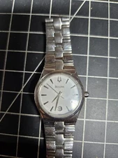 Bulova Accutron Ladies White Dial Stainless Steel Watch 96M102 date