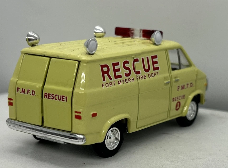 ‘99 Racing Champions 1975 Chevy Van Fort Myers Fire Dept Rescue - Image 2 of 4