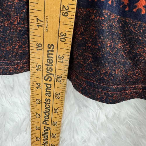 Suzanne Metro Women's Top Size 4X Orange Print Cowl Neck Long Sleeves NEW - Picture 7 of 7
