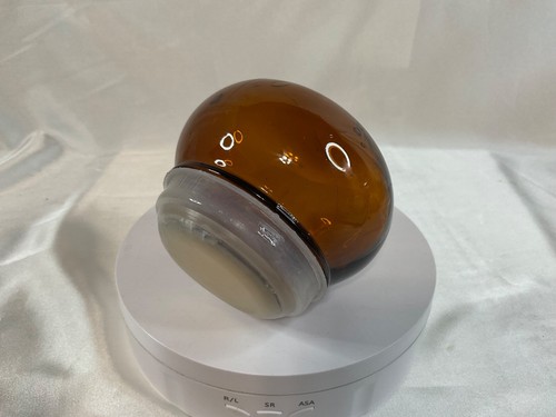 Barattolo da farmacia in vetro marrone vintage 8,75 con coperchio - Foto 2 di 6
