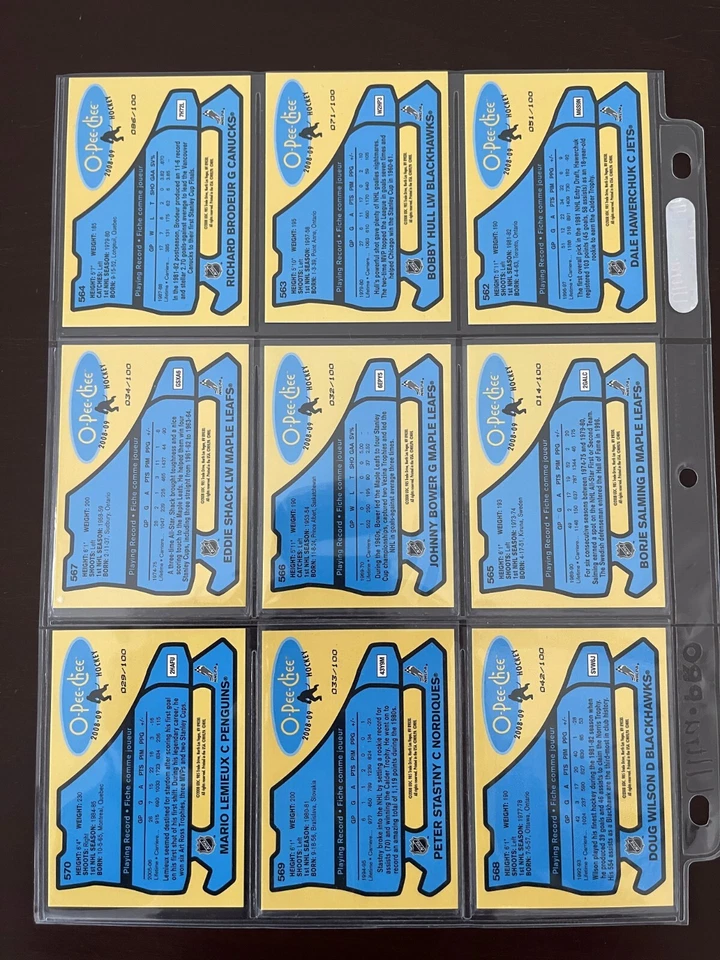 2008-09 OPC Retro Rainbow Legends /100 you pick - Image 2 of 4