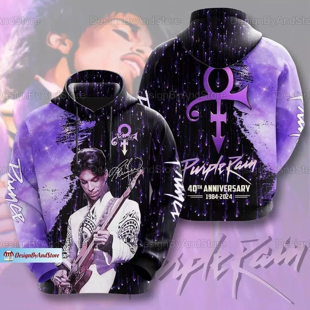 Prince Purple Hoodie Prince Purple 3D Hoodie Purple Rain 3D Hoodie Purple