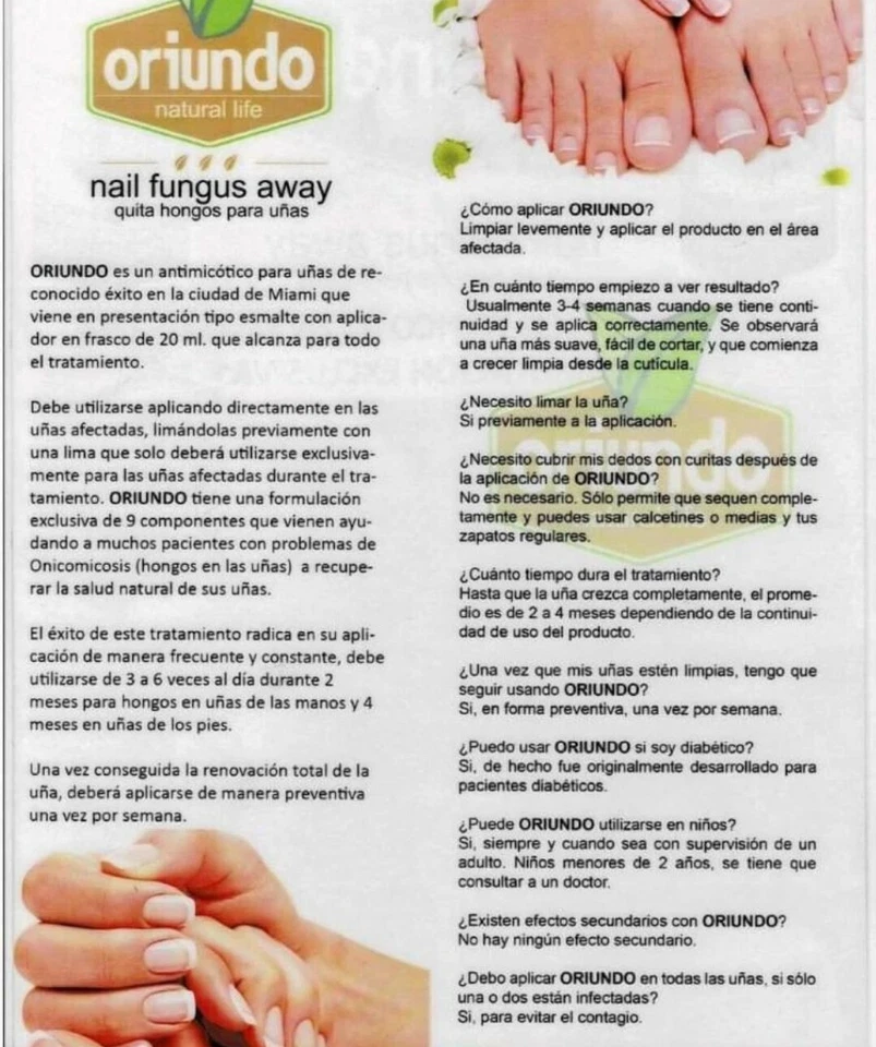 ORIUNDO 自然生活 / 美甲真菌 (Quita Hongos para Uñas) — 第 3/4 张图片