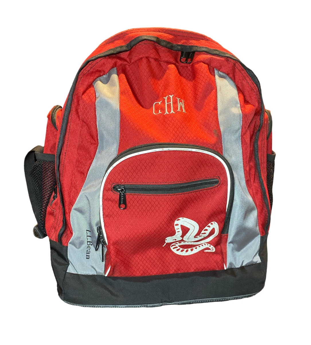 LL Bean Deluxe Rolling Wheelie Wheeled Backpack Book Bag Carry on Luggage  Red | eBay