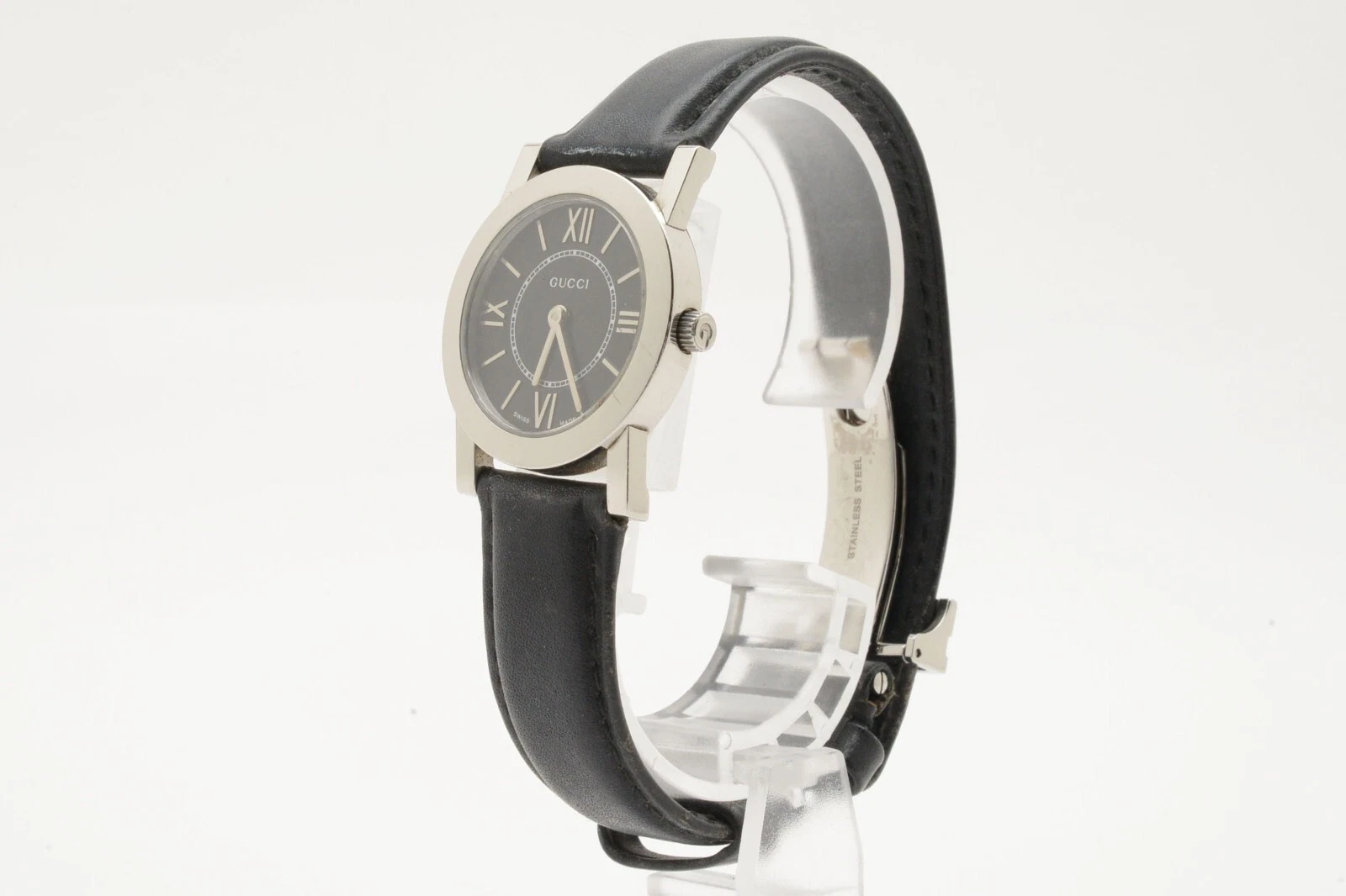Montre femme vintage [Exc+5] GUCCI 5200L cadran noir quartz 27 mm du JAPON