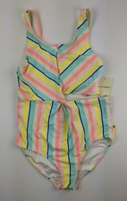 Lucky Brand Girl's One-Piece Swimsuit, Multi, Girl's Large 12-14 