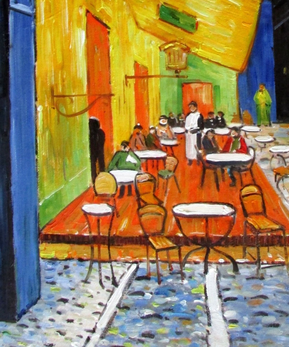 他の人発送×ゴッホCafé Terrace at Night Van Gogh Cafe Terrace at Night Repro, Quality Hand Painted Oil