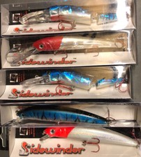 Bundle of Sidewinder shallow and deep bass plugs.