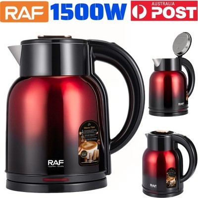 RAF 2L Electric Water Kettle 1500W Boiler Jug Stainless Steel Pot Tea Maker Tool