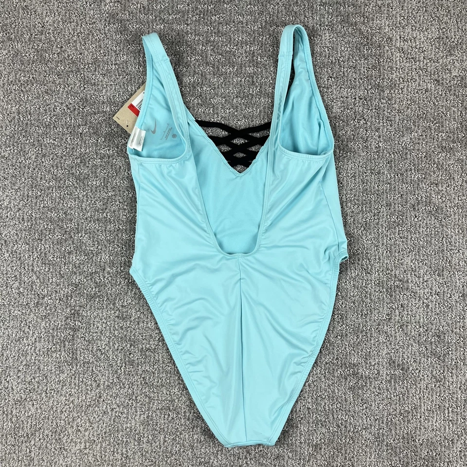 Nike Traje de Baño de Una Pieza para Mujer Grande Azul Reciclado Viaje Playa Verano Foto 2 de 4