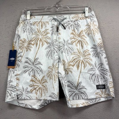 Aftco Strike Swim Shorts Youth XL Palm Tree Tropical Lined Board Surf Fishing
