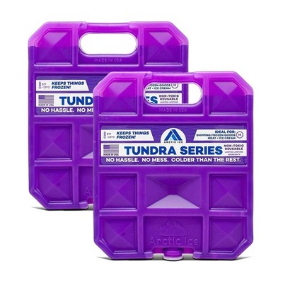Arctic Ice Tundra Series 1.5lb Reusable Ice Pack for Coolers & Lunch Boxes 2-PK