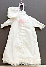 Vintage Baby Girl Christening Dress W/Bonnet, Slip and Bloomers