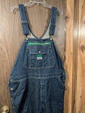 NWT Liberty Flex Overalls Men 40x32 Blue Denim Bib Workwear 1706WI Green