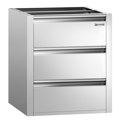 GGM Gastro Schubladenblock PREMIUM - 3 Schubladen - Unterbaumodul 400x660mm -