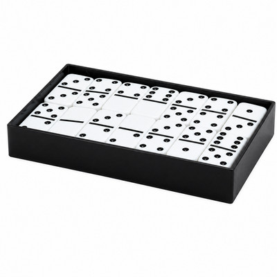 Dominoes Double 6 Six Jumbo Size White Tile Game Set New