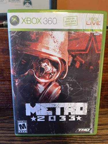 Metro 2033 (Xbox 360 Video Game) Complete With Manual, Clean Disc