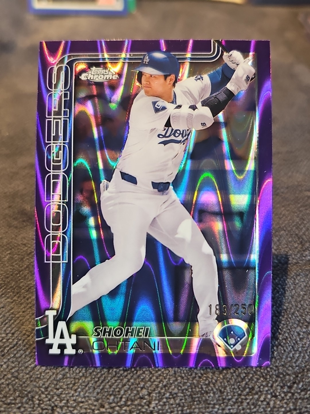 Shohei Ohtani 2025 Topps Chrome #1 Purple Refractor /250