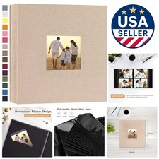 Classic Beige Photo Book - 200 Pockets for Weddings and Anniversaries