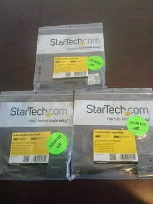 StarTech.com Mini DisplayPort To DVI Adapter MDP2DVI3 *Lot Of 3*