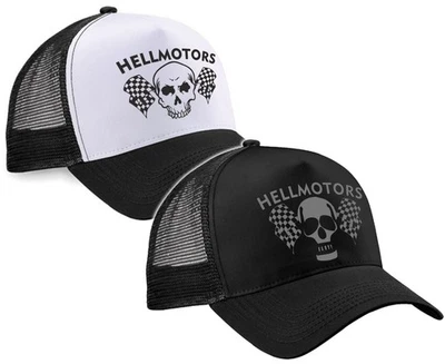 Skull Race Trucker Cap V8 Old School Hot Rod Biker Basecap Kappe Rocker - Bild 1 von 3
