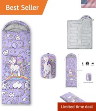 Unicorn Sleeping Bag for Kids Boys Girls Lightweight Warm Cold Weather Sleepi...