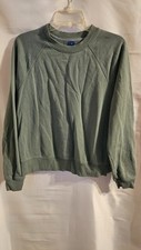 Womens Old Navy Size Small Olive Green Crew Neck Sweatshirt