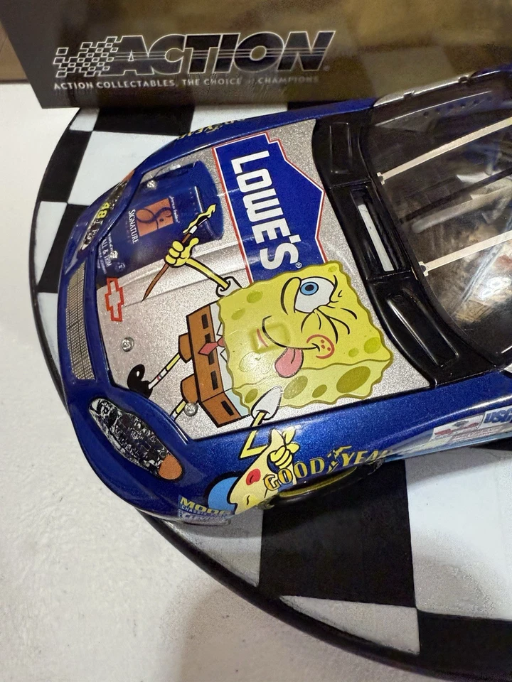 RARE* Jimmie Johnson ELITE #48 Lowe’s SpongeBob SquarePants 2003 1/24 Diecast - Image 3 of 4
