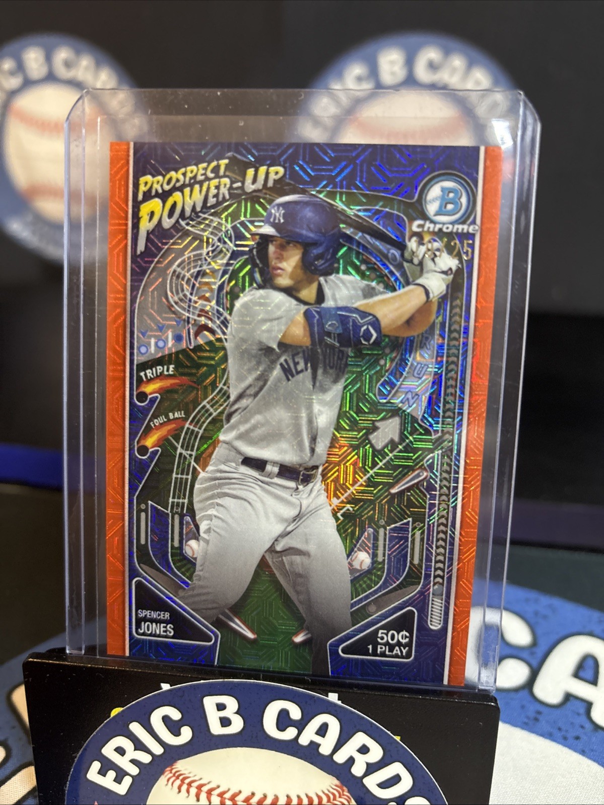 2024 Bowman Prospect Power-Up Orange SPENCER JONES /25 Yankees