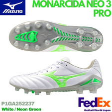 MIZUNO Soccer Cleats MONARCIDA NEO 3 PRO P1GA252237 White / Neon Green NEW 