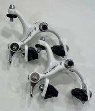 1986 Royal Compe ll  White Side Pull Brake Set Calipers Dia Compe Vintage Road