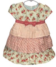 Baby Girls Handmade Cottage Country Core Tiered Floral Size 12-18 Months