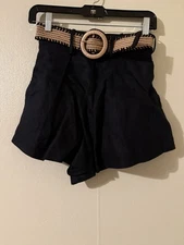 AUTH Zimmermann Halliday Floral Belted Linen Shorts Size 0 AU/4 US