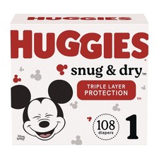 Huggies 56432 Snug and Dry 8 lbs. to 14 lbs. Diapers - Size 1 128/Carton New