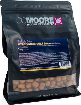 CCMoore Live System 15x18mm Dumbells 1kg Premium Boilies Karpfen Köder Carp